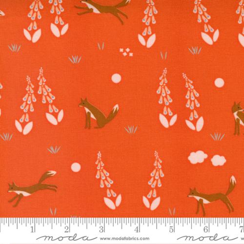 CHRISTMAS SALE: Meander Foxes Geranium 24581 11 by Aneela Hoey for Moda