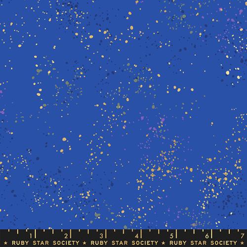 Speckled Metallic Blue Ribbon RS5027 104M - by Rashida Coleman Hale for Ruby Star Society