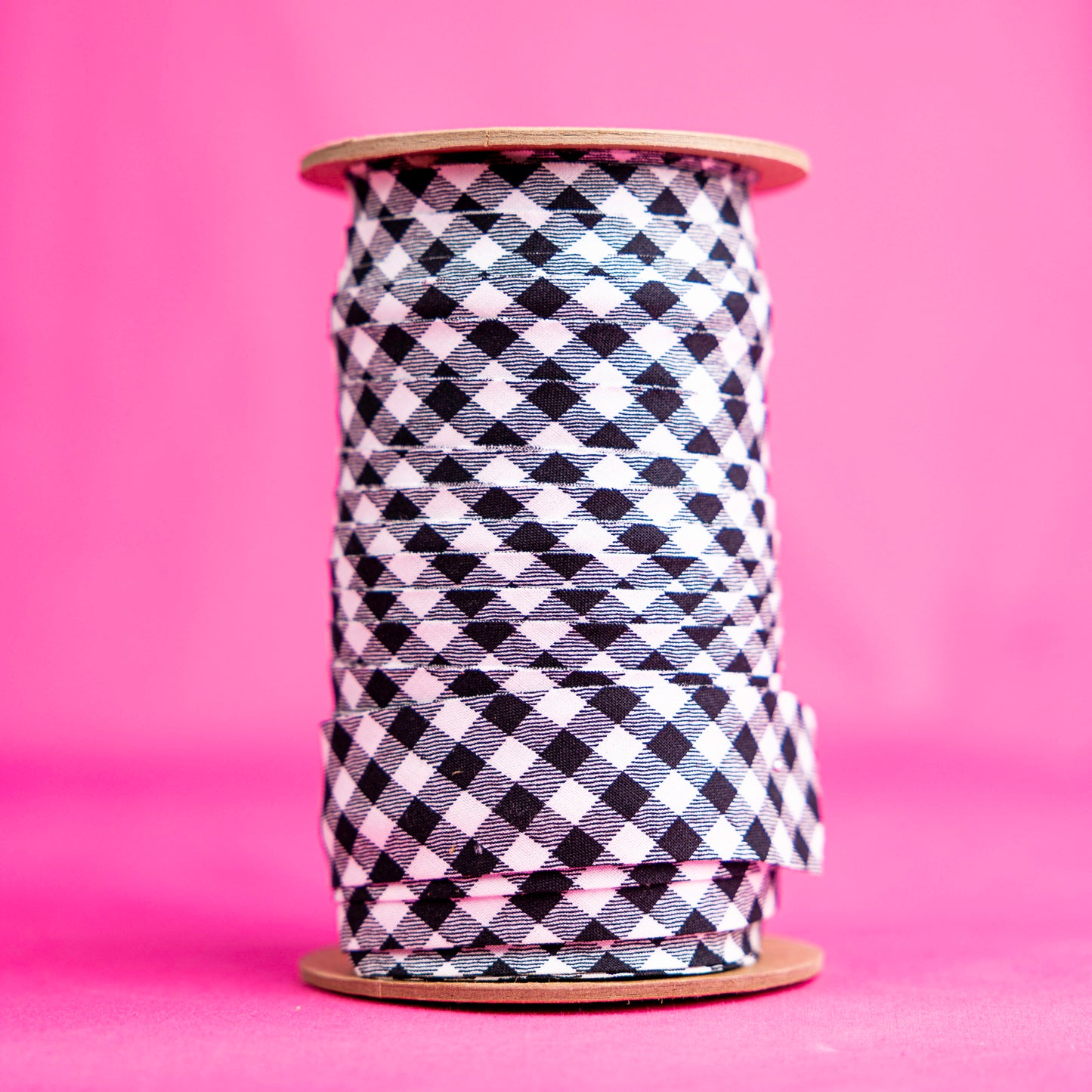 Bias Binding Black and White Gingham