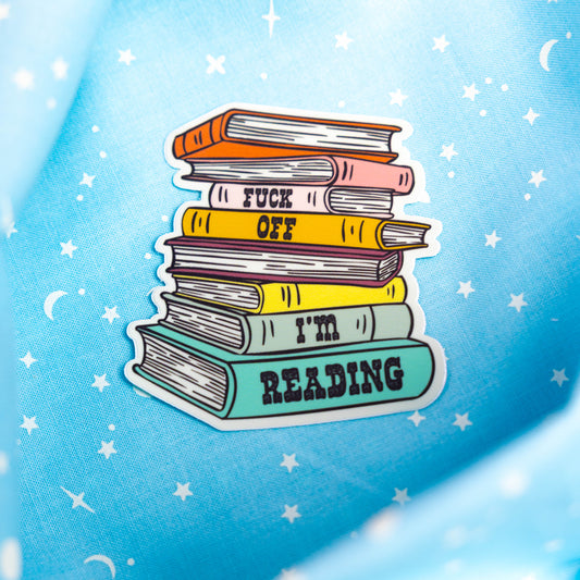 Fuck Off - I'm Reading - Sticker by Yarnival Stickers