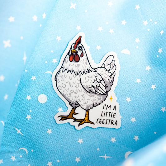 I'm a Little Eggstra - Sticker by Yarnival Stickers