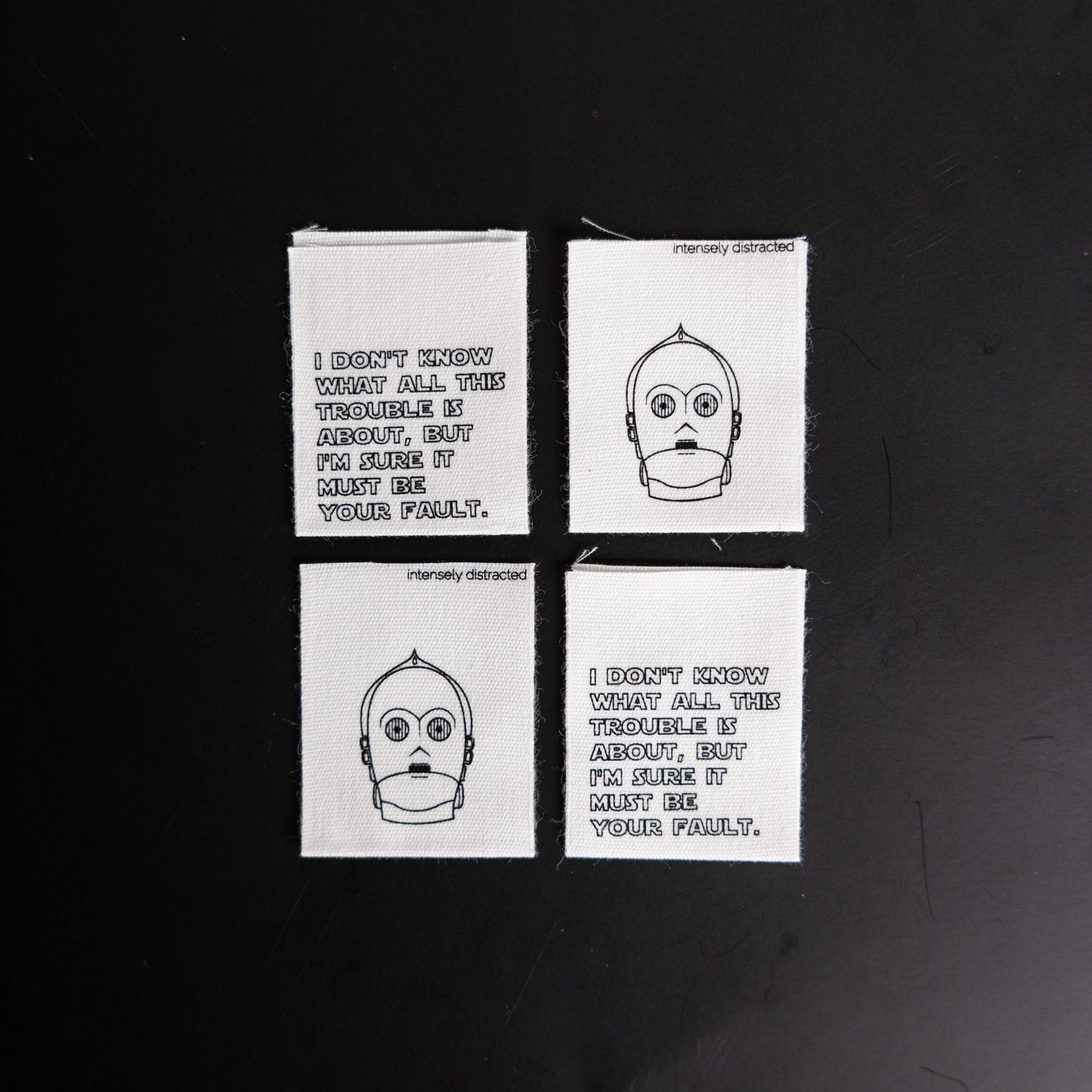 It Must Be Your Fault Luxe Sew In Labels by Intensely Distracted