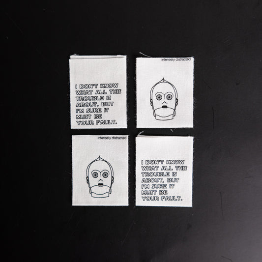 It Must Be Your Fault Luxe Sew In Labels by Intensely Distracted
