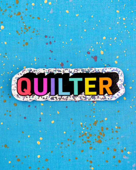 Quilter Holographic Sticker by Corrine Sovey