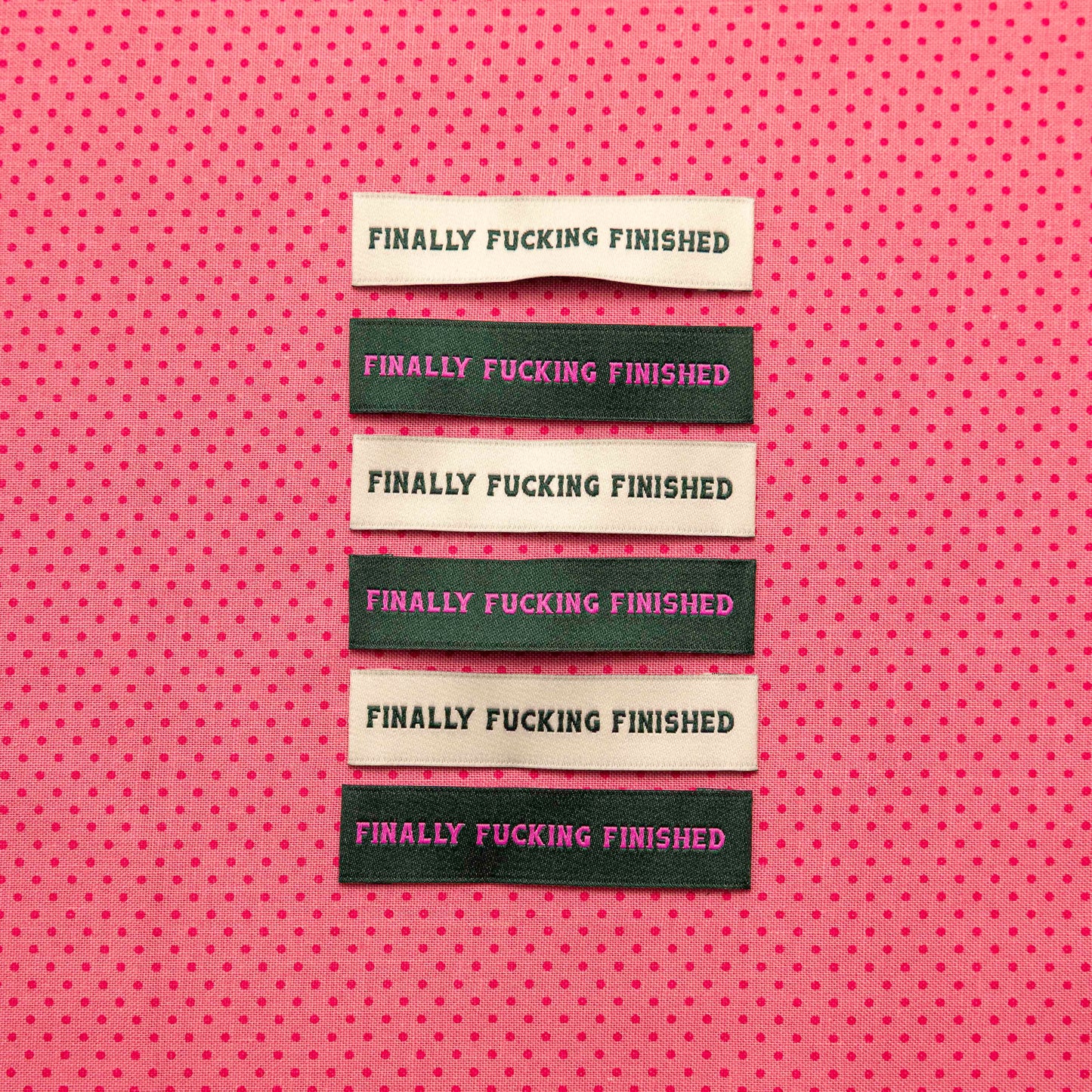 Finally Fucking Finished Labels by Kylie and the Machine