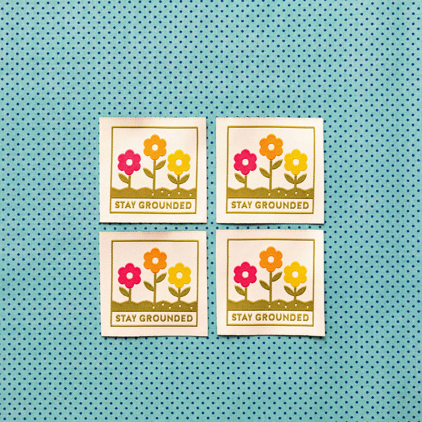 Stay Grounded Large Woven Labels by Sarah Hearts