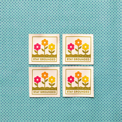 Stay Grounded Large Woven Labels by Sarah Hearts
