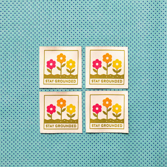 Stay Grounded Large Woven Labels by Sarah Hearts