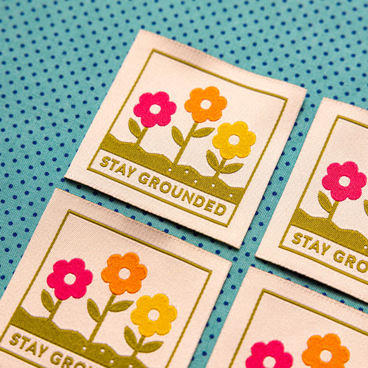 Stay Grounded Large Woven Labels by Sarah Hearts