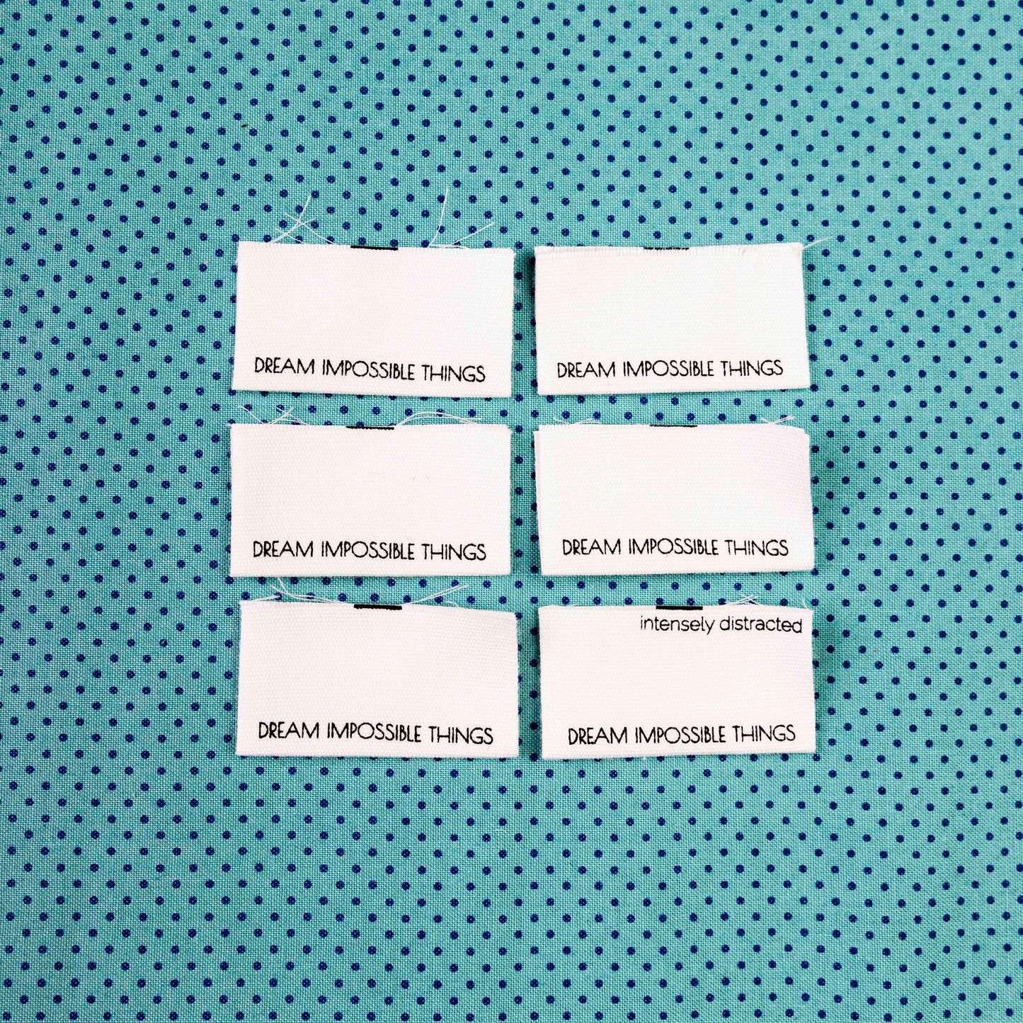 Dream Impossible Things - Cotton Luxe Sew In Label by Intensely Distracted