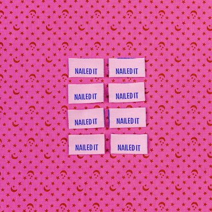 Nailed It Dual Sided Premium Designer Labels by Sew Anonymous