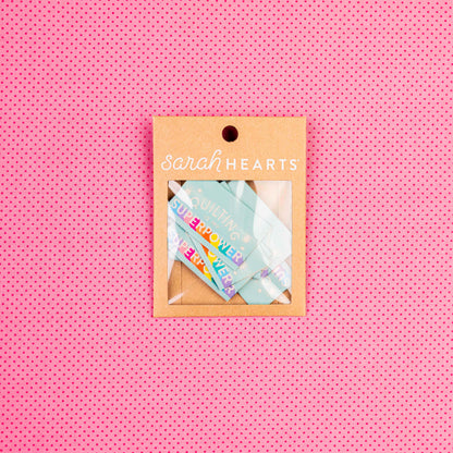 Quilting is My Superpower Tied with a Ribbon Woven Labels by Sarah Hearts