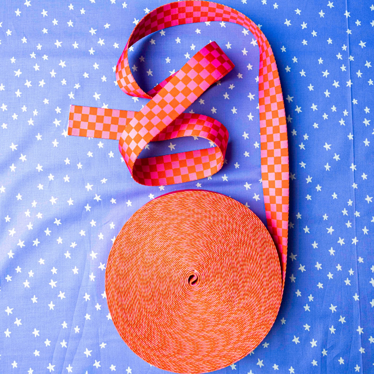 1.5" Checker Strawberry Webbing by Alexia Abegg for Stitch Supply