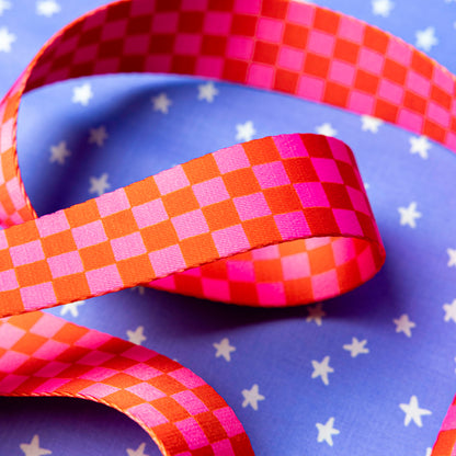 1.5" Checker Strawberry Webbing by Alexia Abegg for Stitch Supply