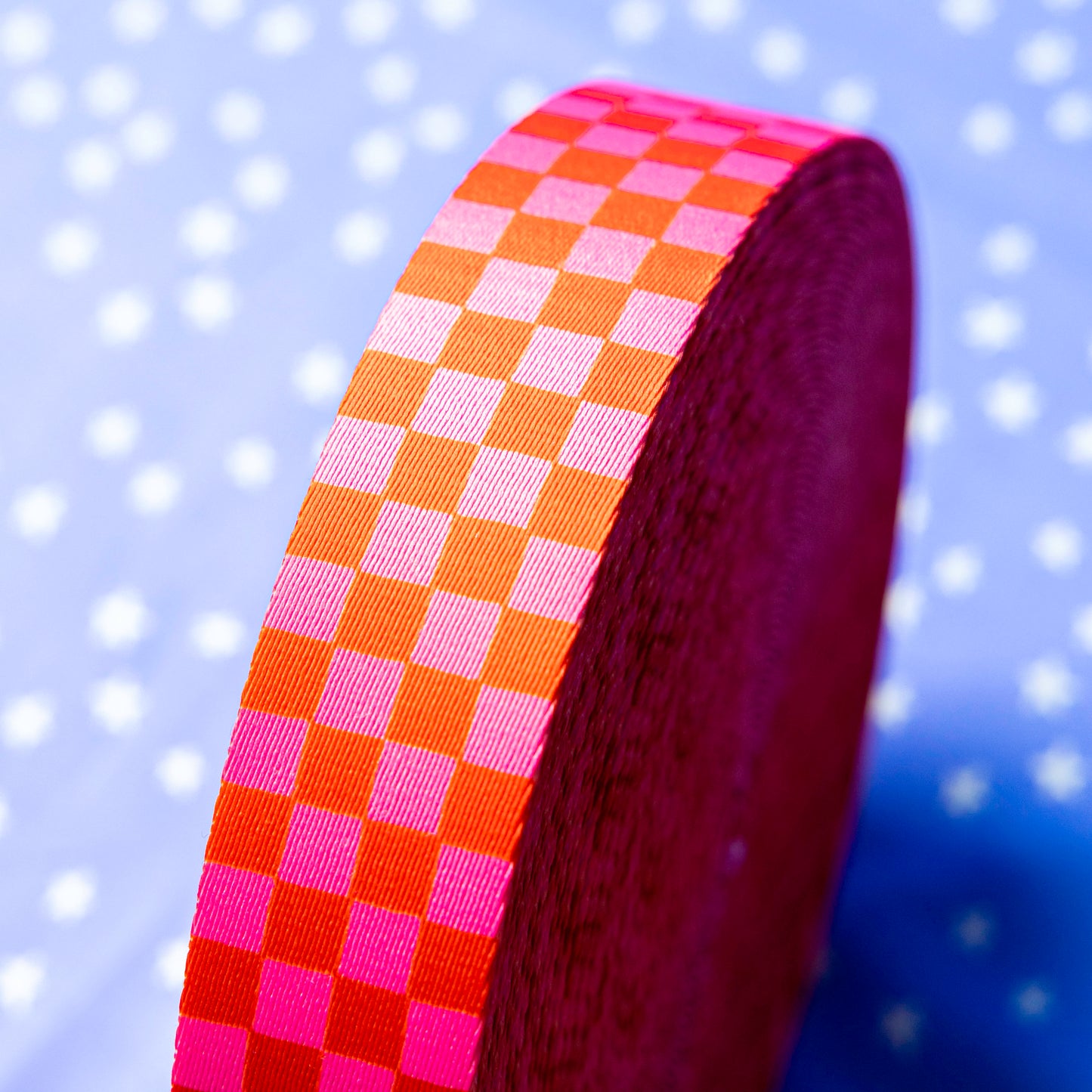 1.5" Checker Strawberry Webbing by Alexia Abegg for Stitch Supply