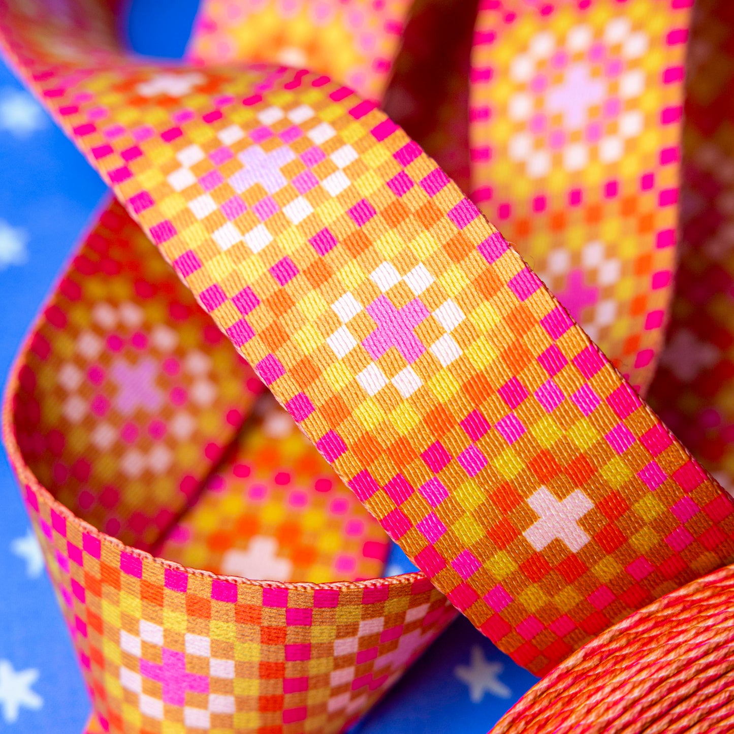 1.5" Granny Sq Caramel Webbing by Alexia Abegg for Stitch Supply