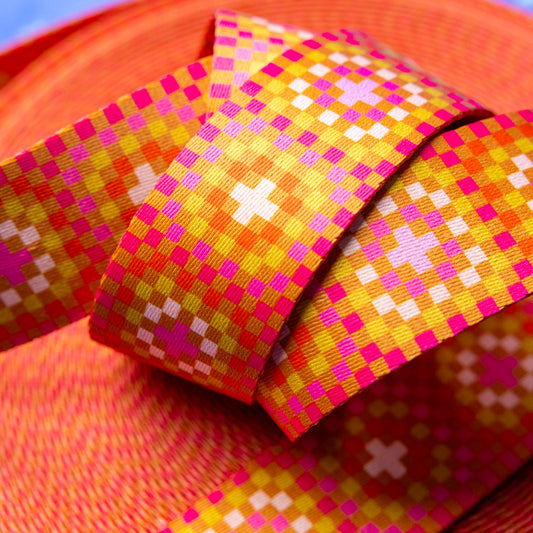1.5" Granny Sq Caramel Webbing by Alexia Abegg for Stitch Supply