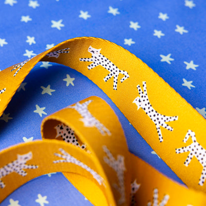 1.5" Snow Leopards Webbing by Rashida Coleman Hale for Stitch Supply