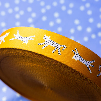 1.5" Snow Leopards Webbing by Rashida Coleman Hale for Stitch Supply