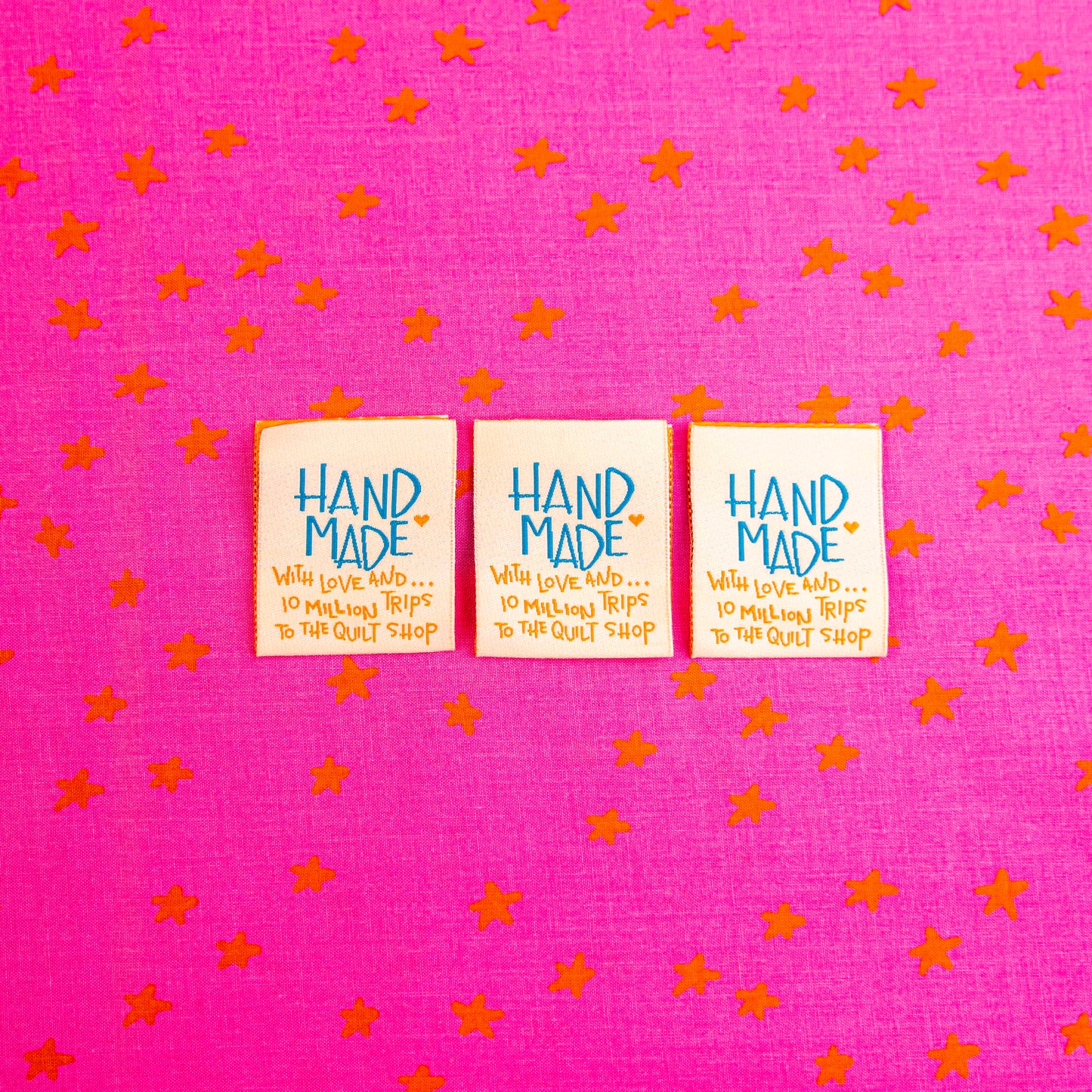 Handmade Ten Milliion Trips Designer Sewing Labels by Kati Cupcake