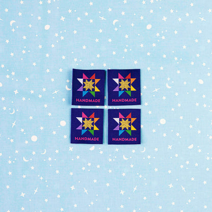 Handmade Quilt Star Large Woven Labels by Sarah Hearts