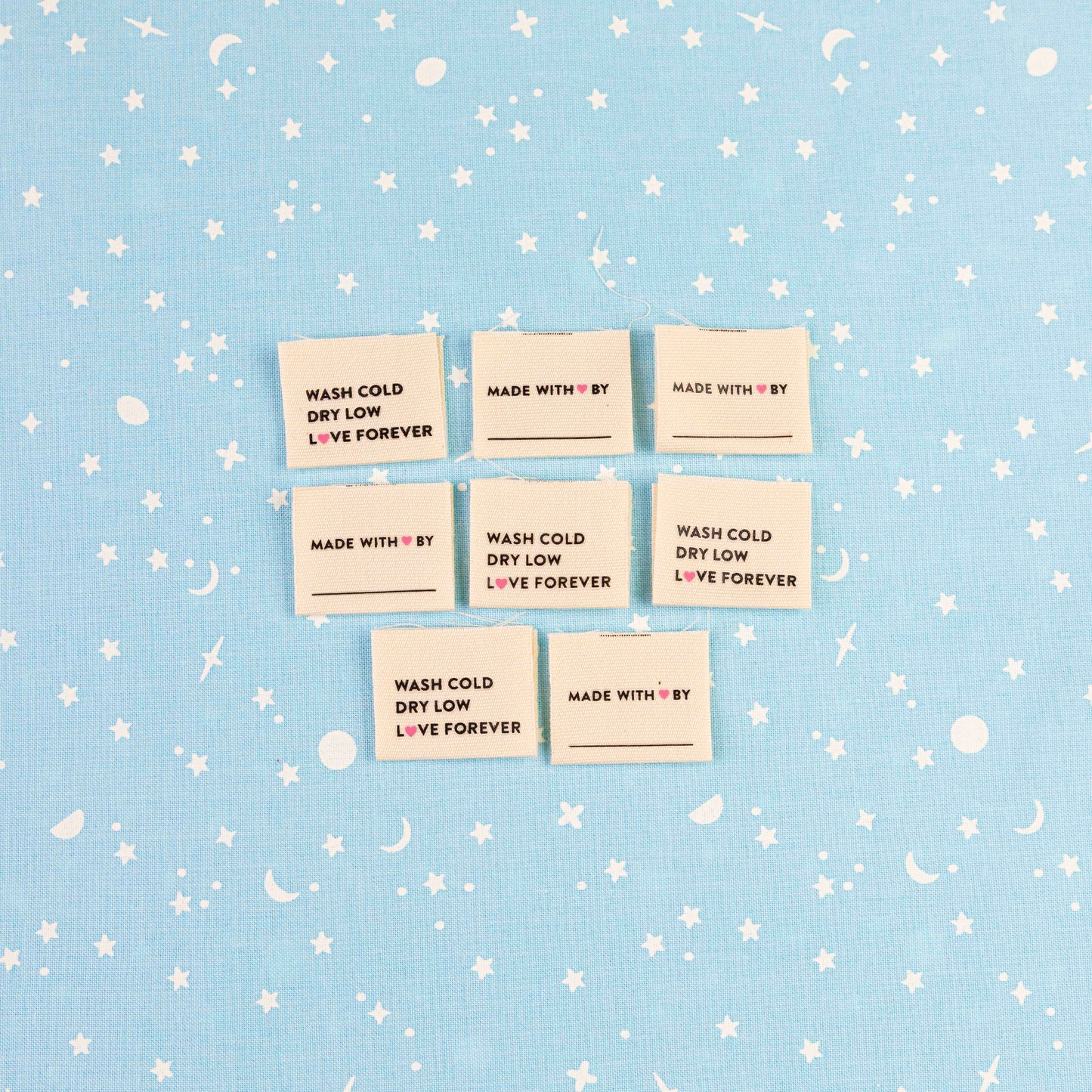 Wash Cold Dry Low Organic Cotton Labels by Sarah Hearts