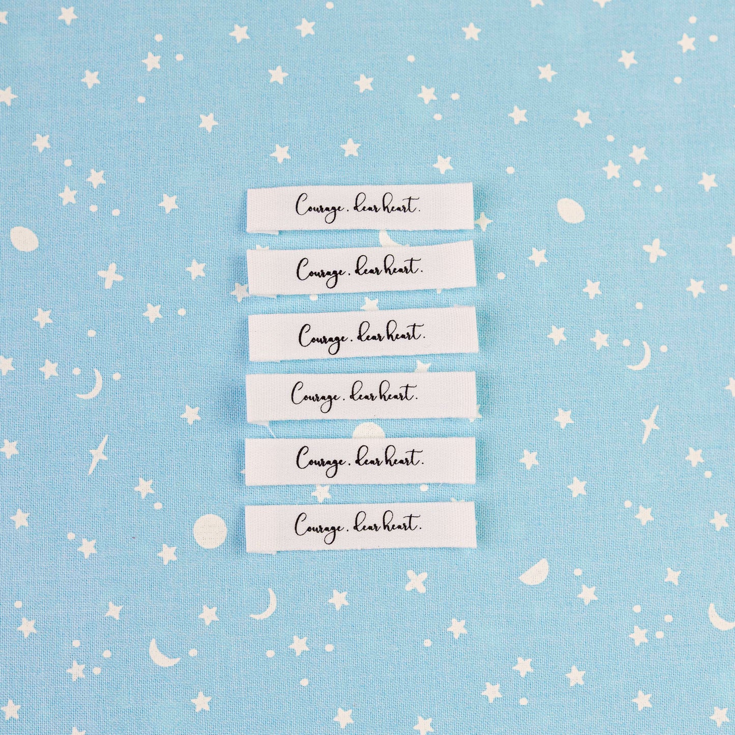 Courage, Dear Heart - Cotton Luxe Sew In Label by Intensely Distracted