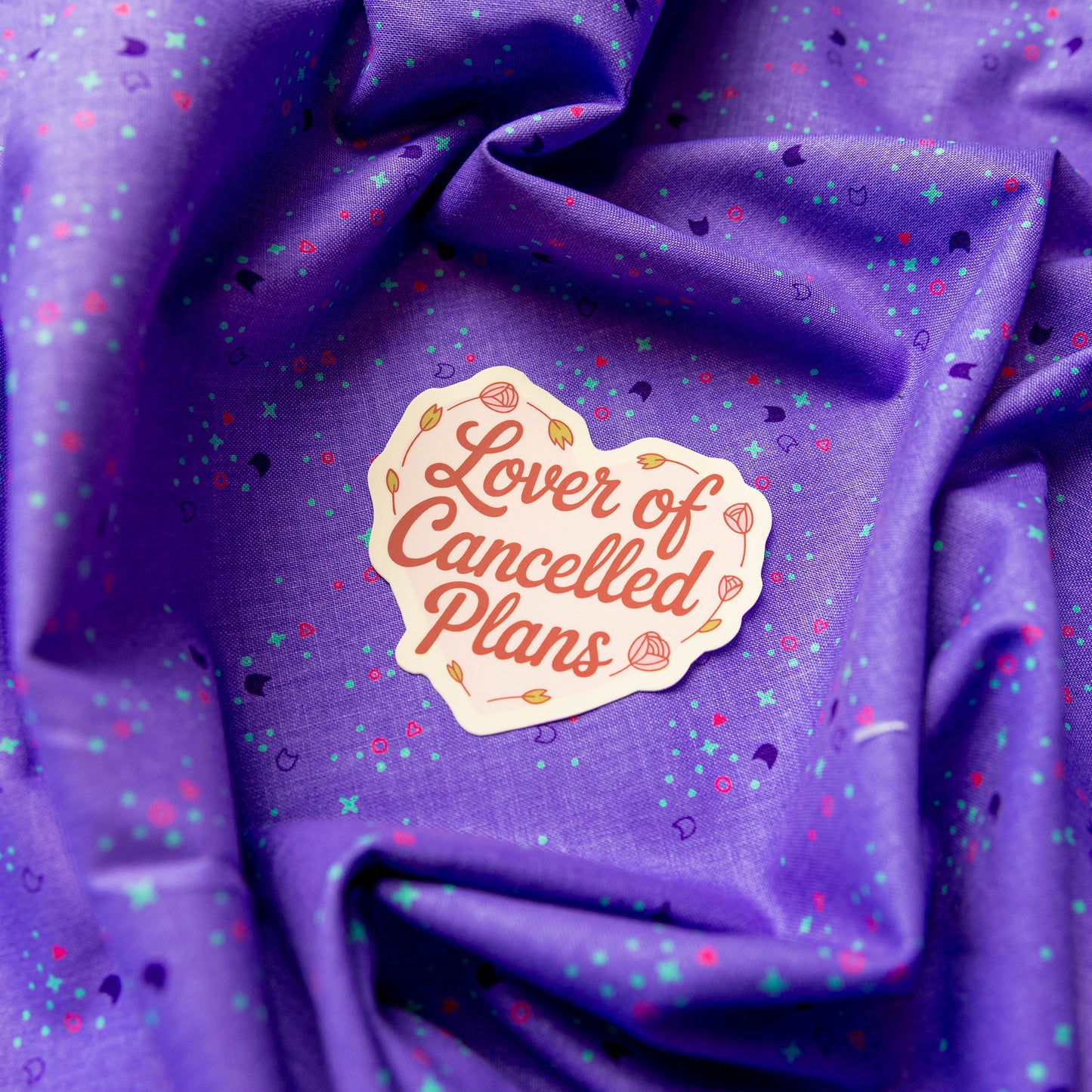 Lover of Cancelled Plans Sticker by Juju and Moxie