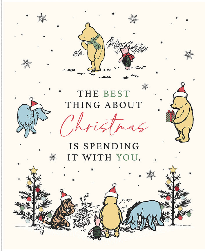 Winnie the Pooh Christmas Panel for Riley Blake P19577