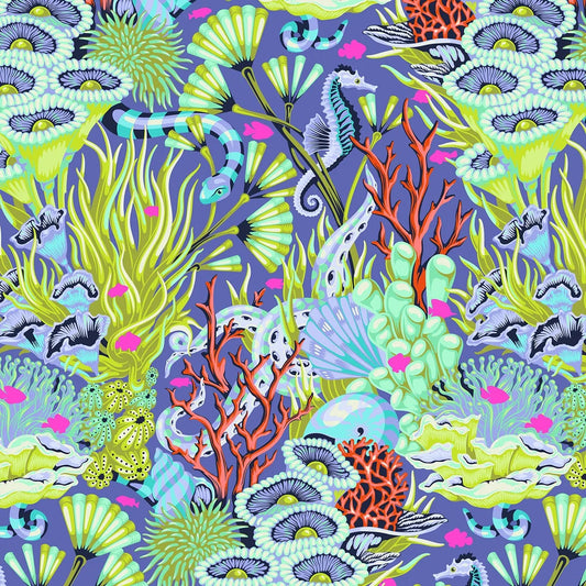 Floral Reef - REEF WHAT YOU SEW PWTP264 Marine - Tula Pink