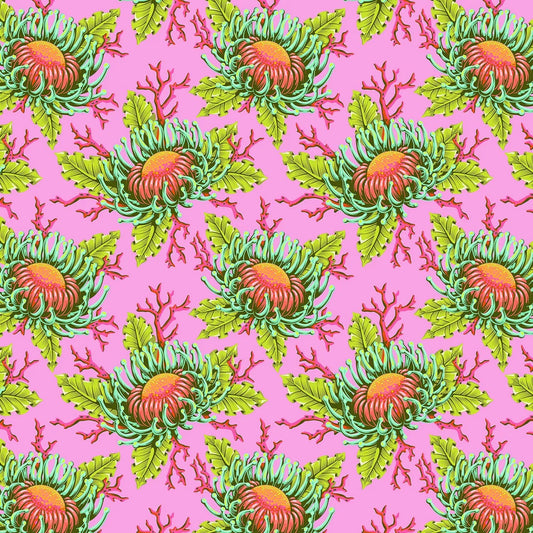 Floral Reef - FRIENDS & ANEMONES PWTP265 Coralline - Tula Pink