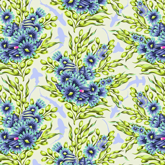Floral Reef - SHADOW SHARKS PWTP267 Marine - Tula Pink