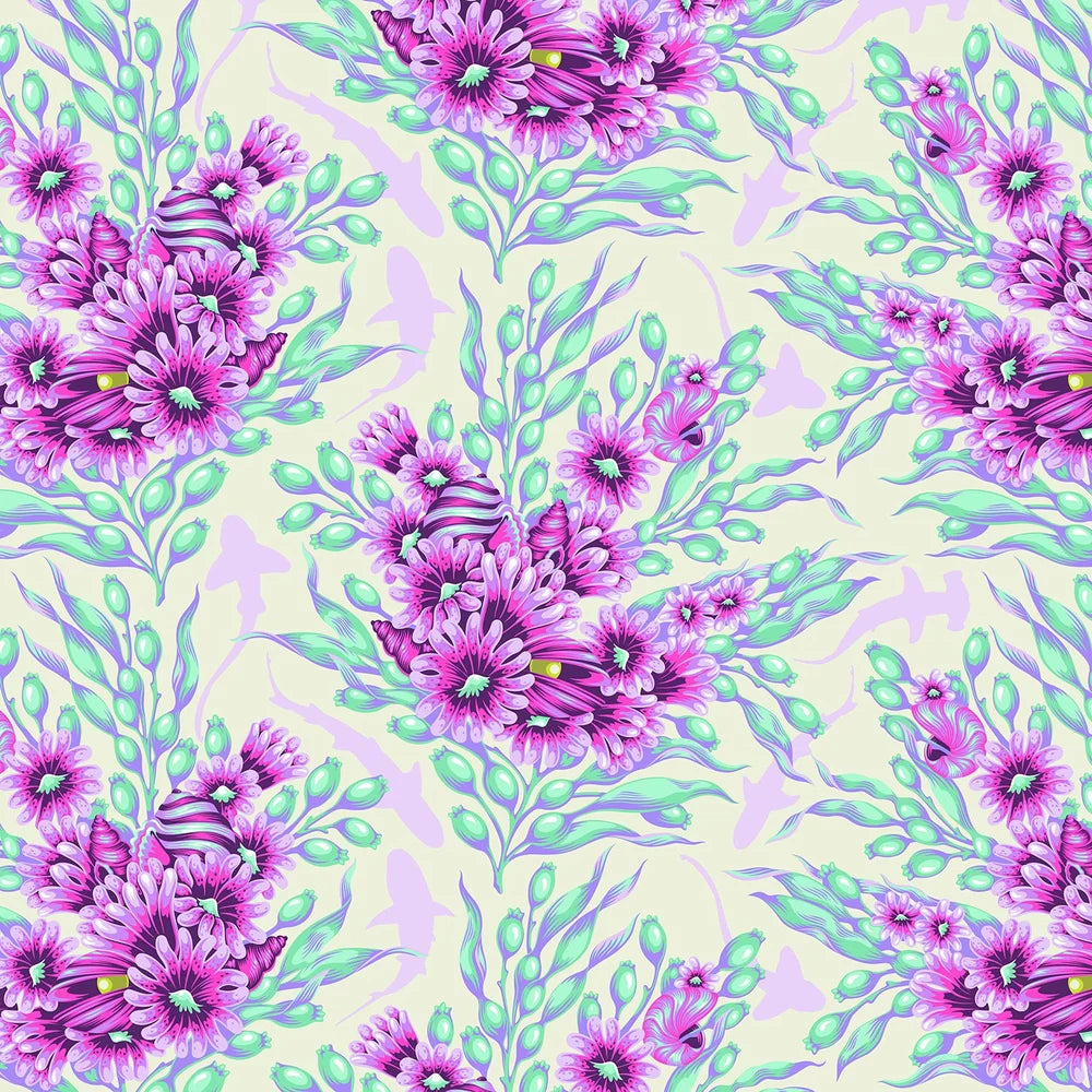 Floral Reef - SHADOW SHARKS PWTP267 Ultraviolet - Tula Pink