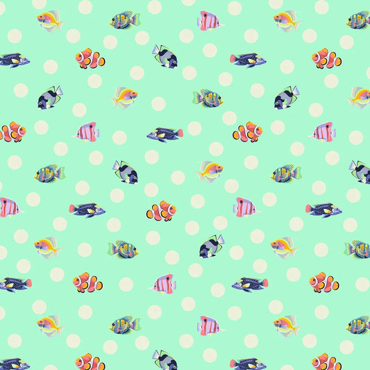 Floral Reef - SCHOOL CROSSING PWTP268 Seafoam - Tula Pink