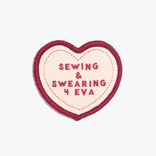 "Swearing & Sewing 4 Eva" Iron On Patch by Kylie and the Machine