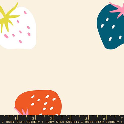 Ruby Star Society 108" Backing Strawberry by Kimberly Kight  Natural