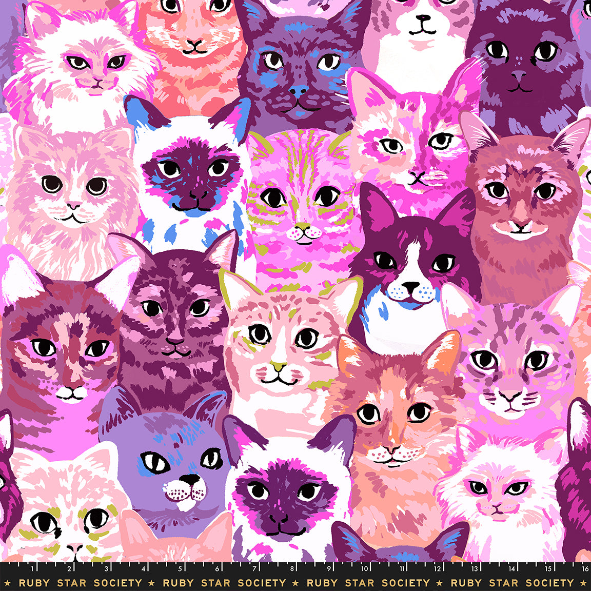 Oops All Cats Pink by Sarah Watts for Ruby Star Society RS2146 12