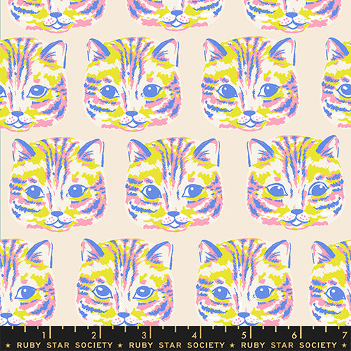 Oops All Cats Neon Pink by Sarah Watts for Ruby Star Society RS2147 12