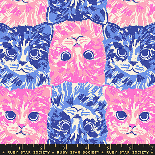 Oops All Cats Lindley Blue by Sarah Watts for Ruby Star Society RS2148 14