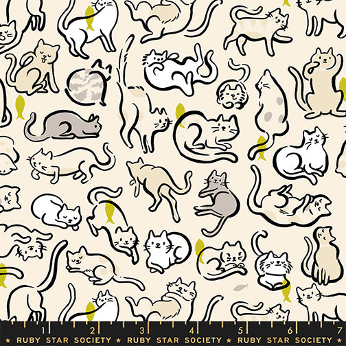 Oops All Cats Pistachio by Sarah Watts for Ruby Star Society RS2149 12