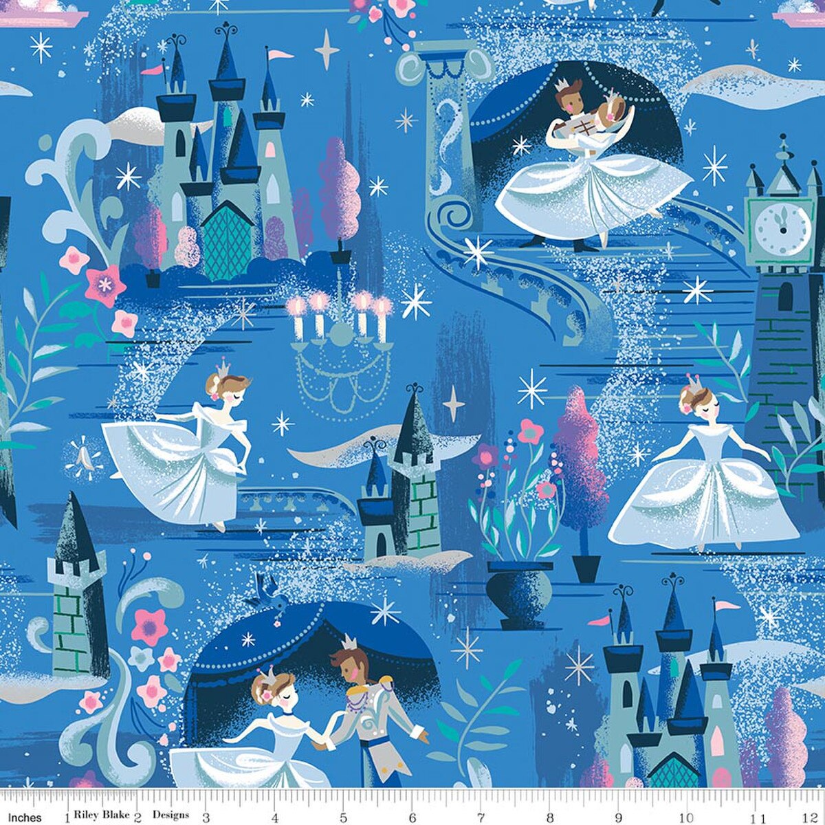 Wishes The Ball Blueberry Sparkle by Jill Howarth for Riley Blake Designs