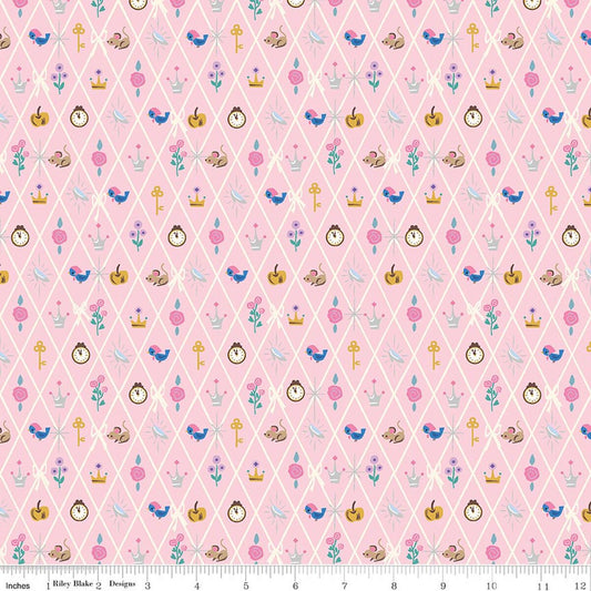 PREORDER: Wishes Diamond Petal Pink Sparkle by Jill Howarth for Riley Blake Designs