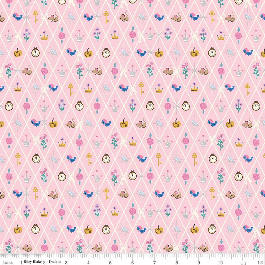 Wishes Diamond Petal Pink Sparkle by Jill Howarth for Riley Blake Designs