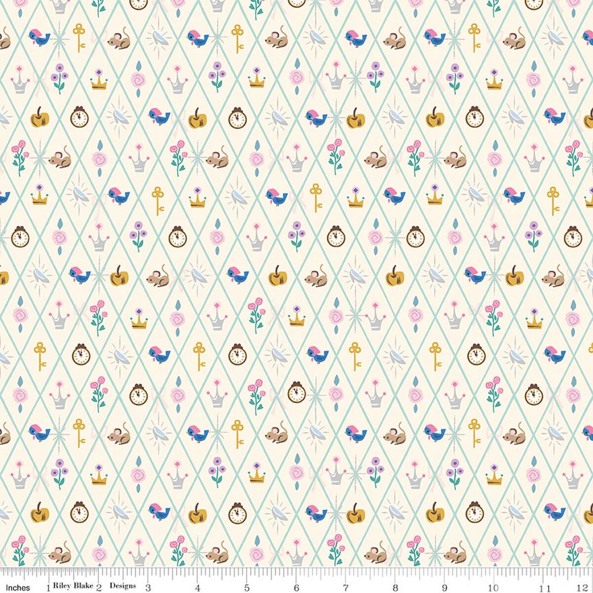 Wishes Diamond Vintage White Sparkle by Jill Howarth for Riley Blake Designs