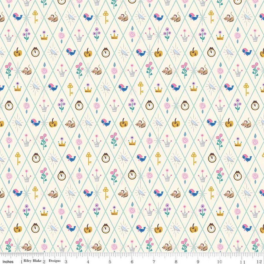 Wishes Diamond Vintage White Sparkle by Jill Howarth for Riley Blake Designs