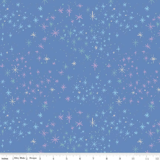 PREORDER: Wishes Magic Periwinkle Sparkle by Jill Howarth for Riley Blake Designs