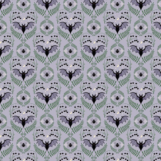 Black Widow Bat Outta Hell for Dear Stella D3925 Wisteria