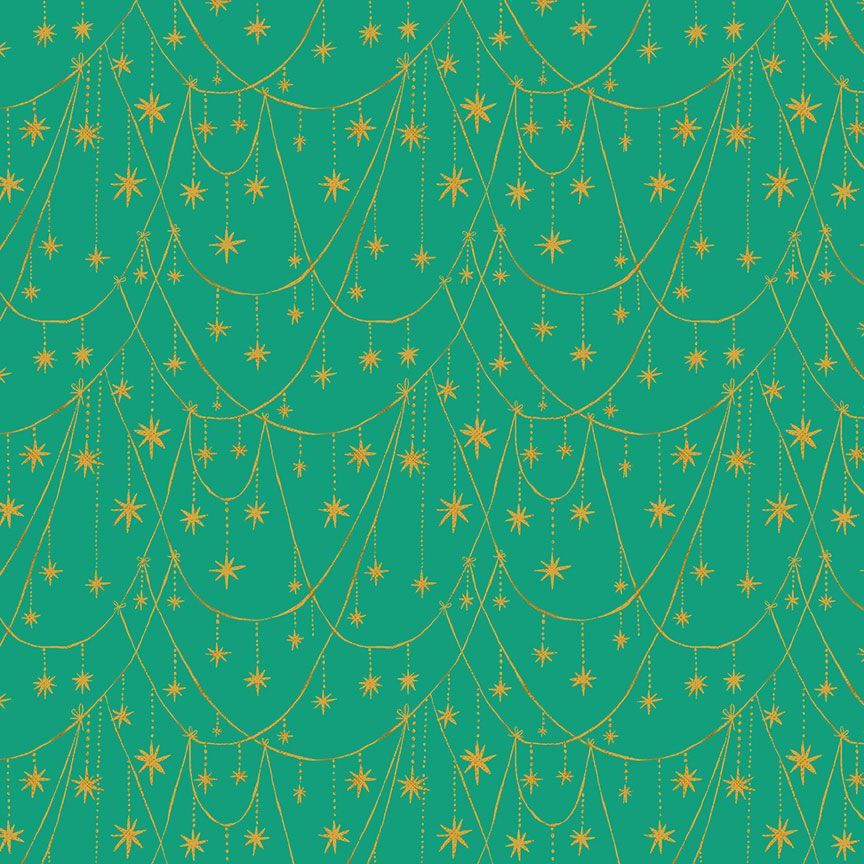 Holly Jolly - Star Garland STELLA-DFG3187 PEACOCK by Dear Stella