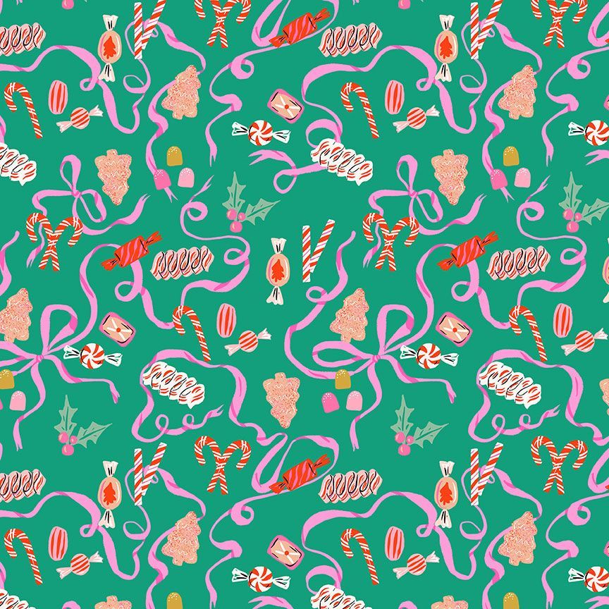 Holly Jolly - Holiday Candy STELLA-DFG3190 PEACOCK by Dear Stella