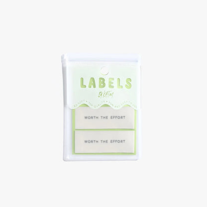 Worth The Effort Labels by Kylie and the Machine